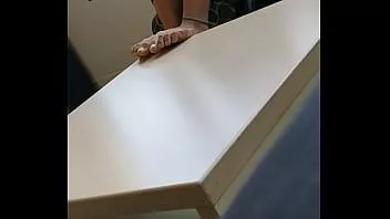 play Candid sexy latina bare feet on table