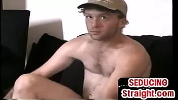 Play Straight horny dude seduced cock sucking white hairy stud